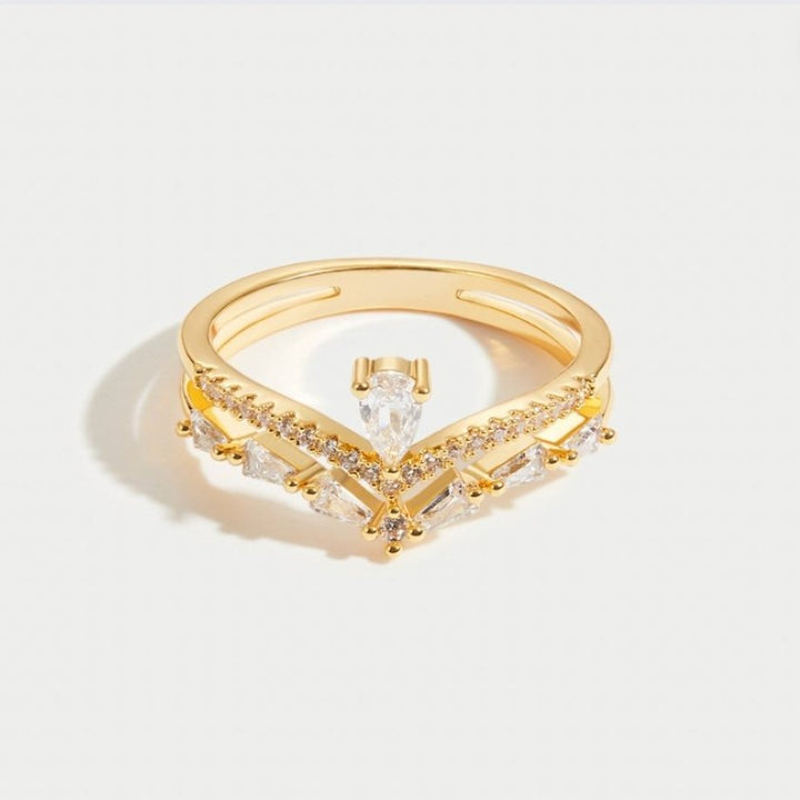 Valeria - Anillo de cristal elegante