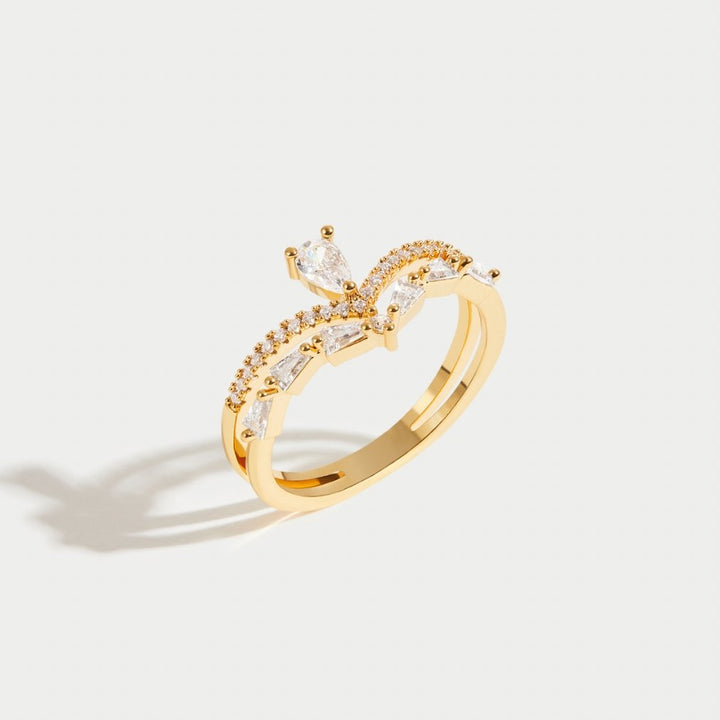 Valeria - Anillo de cristal elegante