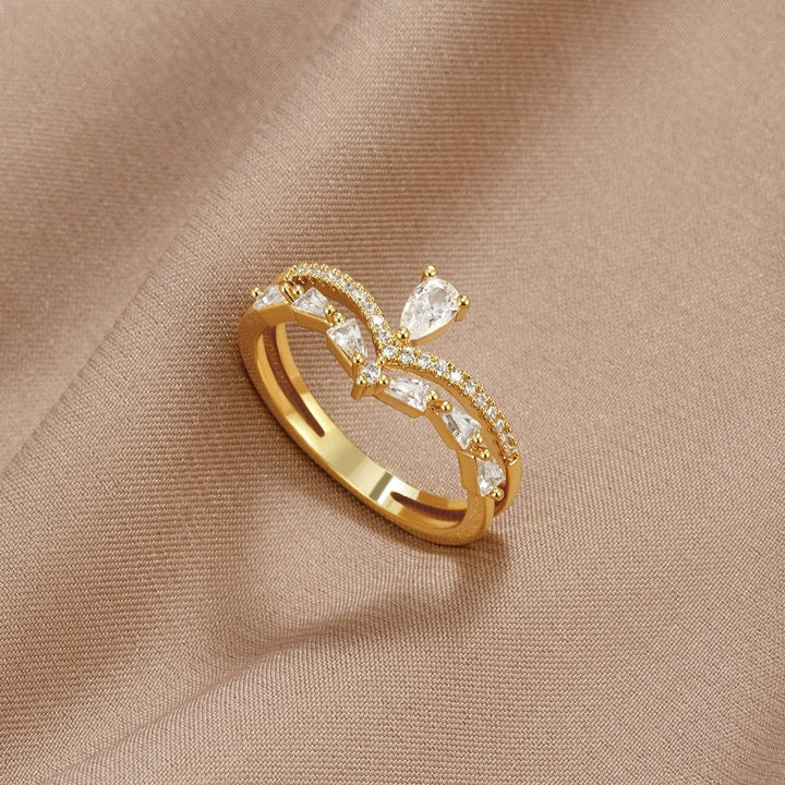 Valeria - Anillo de cristal elegante
