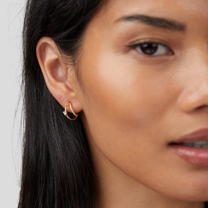 Pendientes de oro con cristal Artie