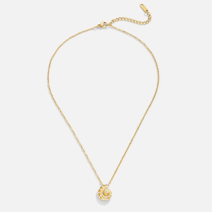 Collar con colgante de concha de cristal Luca