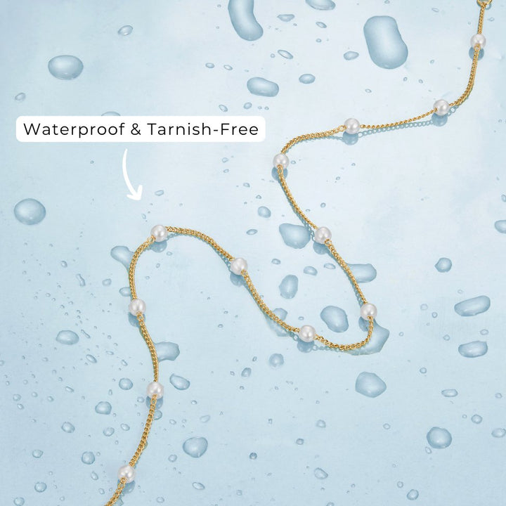 Collar de Perlas Doradas Reine