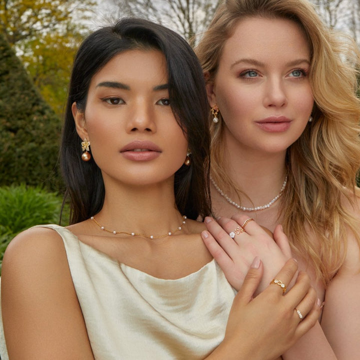 Collar de Perlas Doradas Reine