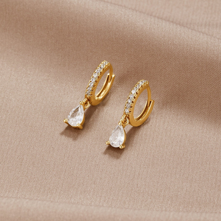 Pendientes de Cristal de Oro Premium