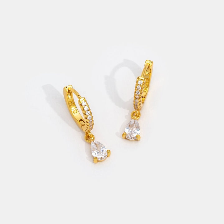 Pendientes de Cristal de Oro Premium